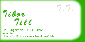 tibor till business card